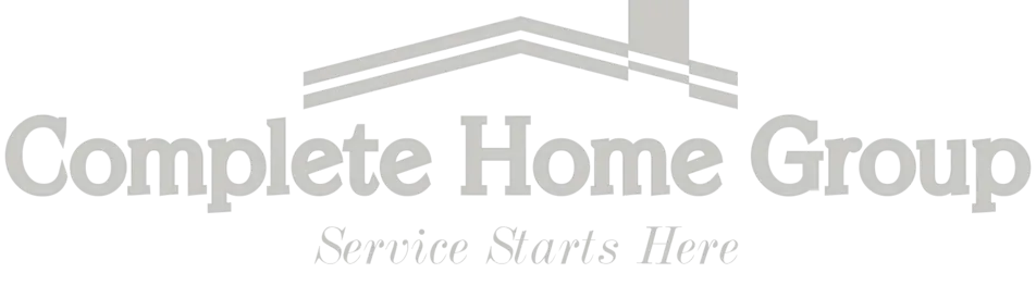 Complete Home Group logo — a roof-line mark above the words Complete Home Group and the line Service Starts Here.